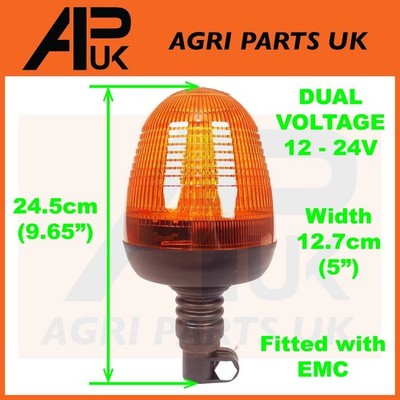 Flexible LED blinkende gelbe Bake DIN Pol Traktor Warnleuchte Dual Voltage
