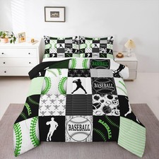 Erosebridal Boys Baseball Bedding Set Fullkids Softball All Season Comforter