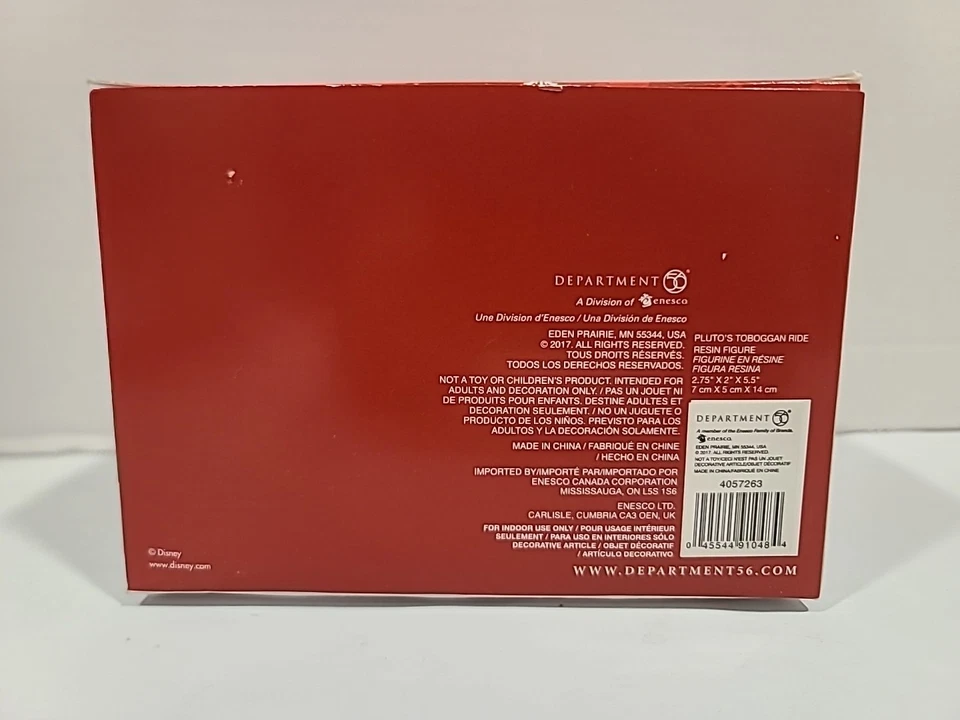 Dept 56 PLUTO'S TOBOGGAN RIDE Disney Village 4057263 NOVO NA CAIXA - Imagem 3 de 4