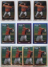 Lot (20) Bobby Bundy 2012 Bowman Chrome COLOR Prospect RC Cards - BALT Orioles
