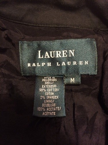 Ralph Lauren Women's Black Short Jacket Blazer Cotton Spandex EUC Plus Sz M - Picture 7 of 9
