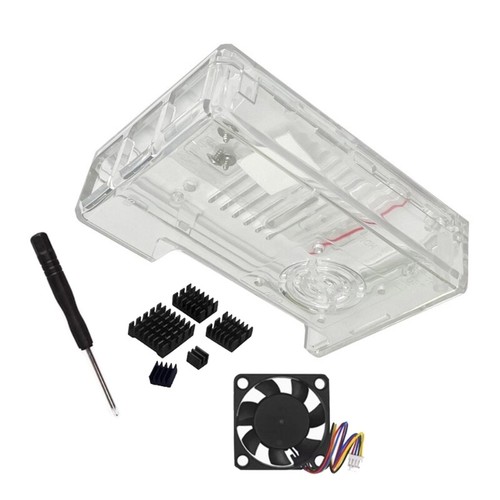 Case with Optional Cooling Fan Aluminum Heatsink Heat Dissipater Box for RPI 5 - Afbeelding 4 van 9