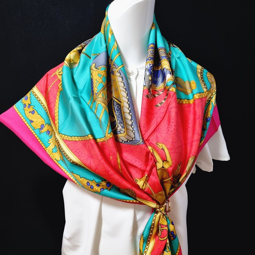 RARE VINTAGE HERMES Silk Scarf "Les Bissone de Venise" Carre 90 by Annie Faivre - Picture 3 of 15