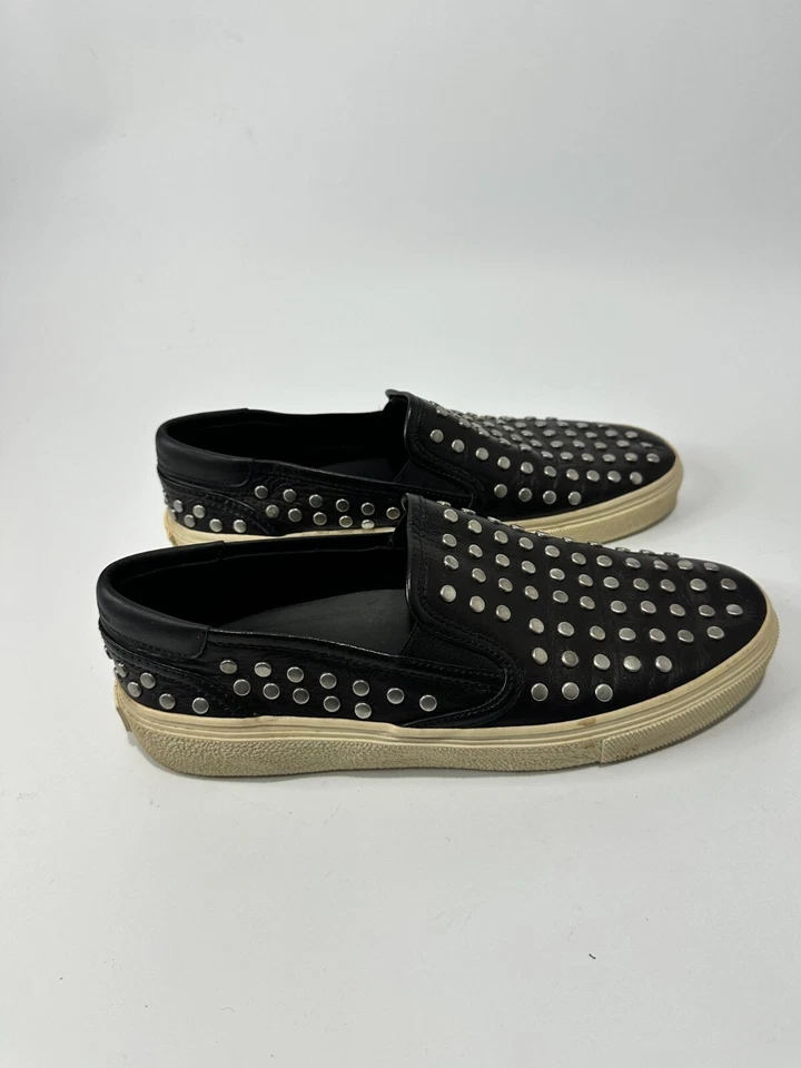 Saint Laurent Leather Studded Accents Sneakers Size 39 EU/ 9 US/ 6 UK - Image 2 of 4