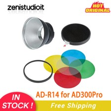 US Godox AD-R14 Reflector Color Filters Honeycomb Grid Kit For Godox AD300Pro