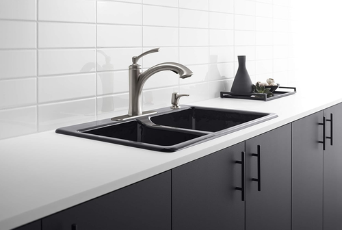 K-R16399-SD-CP Elliston Kitchen Sink Faucet, - Picture 2 of 10