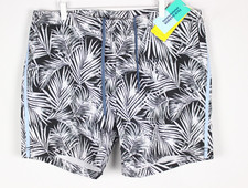 Fair Harbor Men's Swim Trunks 6" Sextant White Leaves Boxer Brief Lined SXT60