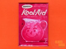 Kool-Aid raspberry drink mix vintage package art 2x3" fridge/locker magnet