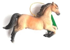 Kurt Adler Resin Horse Christmas Ornament--Tan