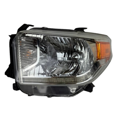 *DAMAGE* OEM 2014 - 2017 Toyota Tundra Left Chrome Halogen Headlight 81150-0C101