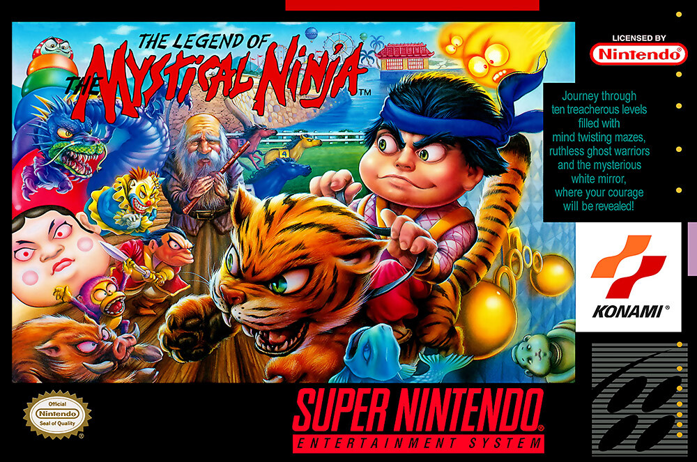 The Legend Of The Mystical Ninja SNES BOX ART POSTER MADE IN USA The Legend Of The Mystical Ninja SNES BOX ART POSTER MADE IN USA