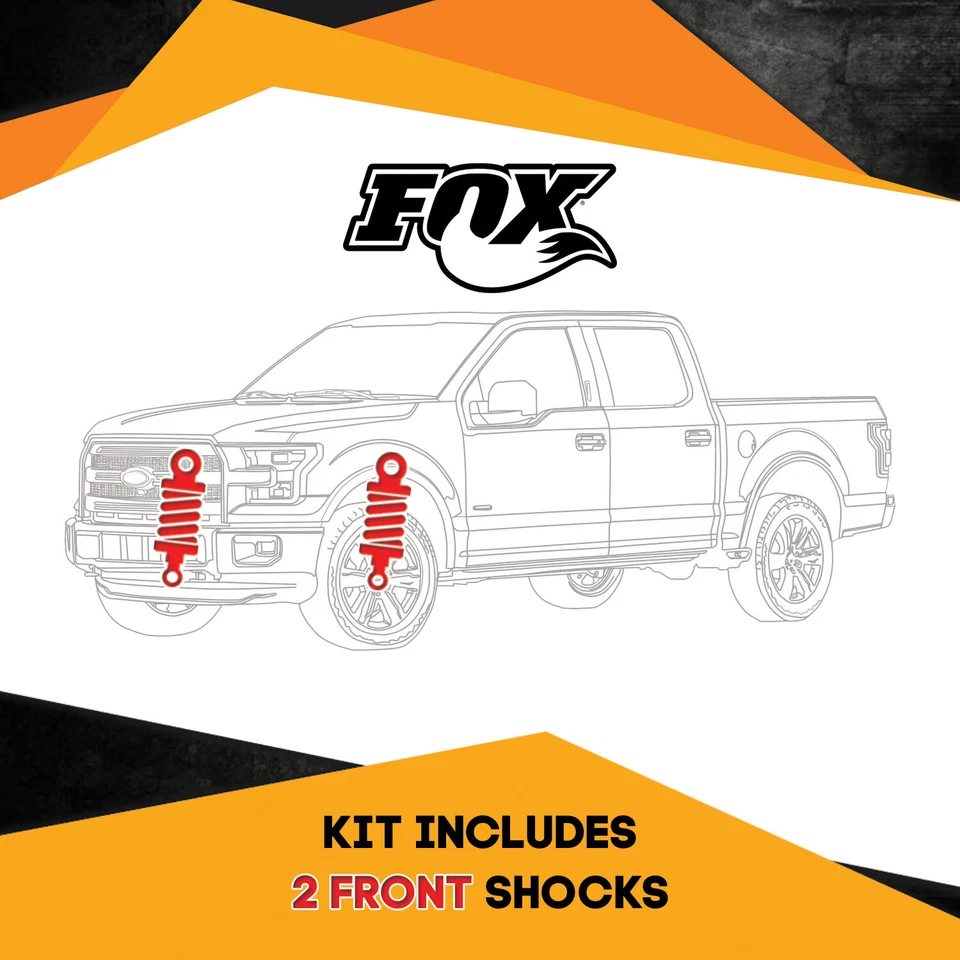 Kit 2 Fox 6.5-8" Lift Front Shocks 1986-1992 for Jeep Comanche MJ - Image 3 of 4