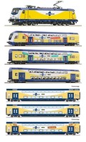Spur H0 Roco 7510037 - 6210105 - 6200106 - 6200107 - 7-Tlg. Zugset Metronom Neu