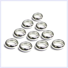 10pc. Sterling Silver Ring Space Spacer Bead For European Story Charm Bracelet
