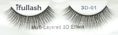 ifullash 3D- multidimentional Faux Mink Eyelashes.style #01, 6 pairs or 12 pairs