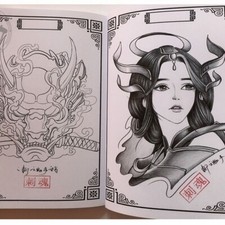 Tattoo Book Traditional Ink-and-wash Patterns Antique Art Tattoo Flash Book