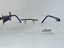 NEW Silhouette Blend 5555 EP 9040 Pure Black 48.20.145 Eyeglasses Frames