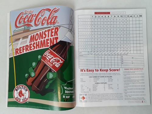 1997 Boston Red Sox Magazine w/ Team Stats Tim Naehring Tim Wakefield Mo Vaughn - Picture 4 of 14