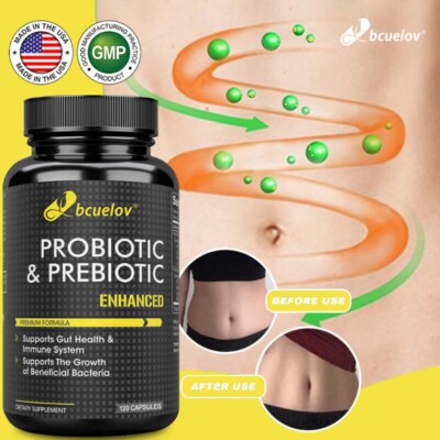 Bcuelov Probiotic Multi-Enzyme Digestive Formula Capsules, 120 Caps