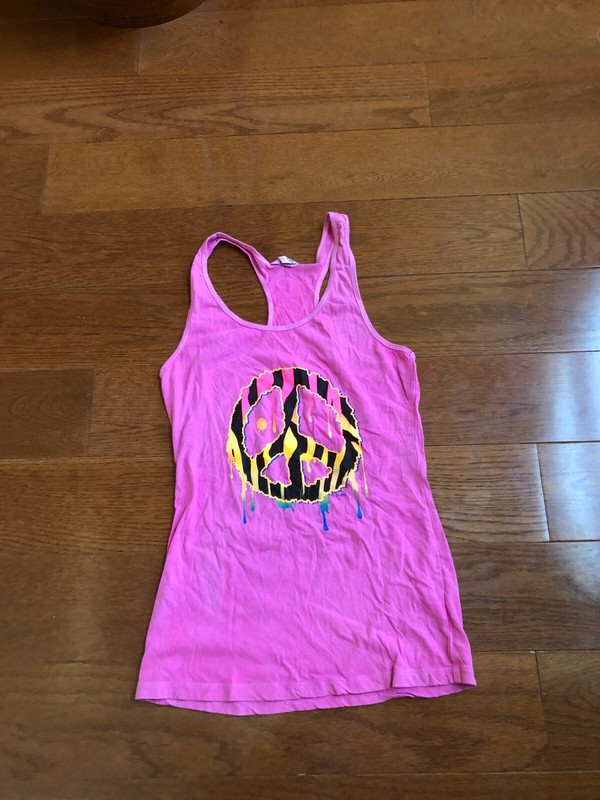 Girls Peace Sign Tank Top Size XL