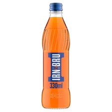 IRN BRU Fizzy Soft Drinks Original, Xtra No Sugar 330mL Cans, Glass Bottles Pack