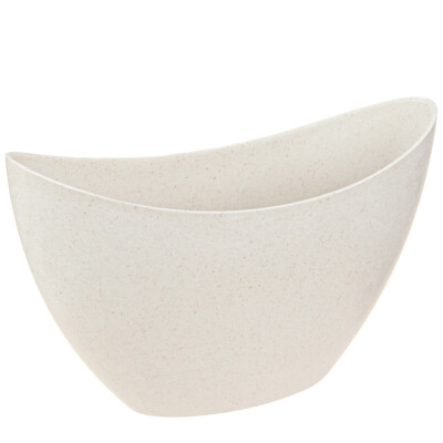 Pflanzschale Beige Kunststoff Deko Oval 24x10x15cm 3er Set, 3 Stück