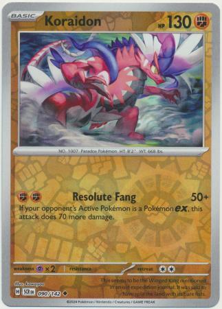 KORAIDON 090/142 STELLAR CROWN POKEMON (REVERSE HOLO, NM)