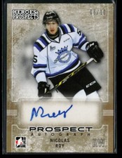 2014-15 ITG Heroes and Prospects Autograph Gold #67 Nicolas Roy 06/10