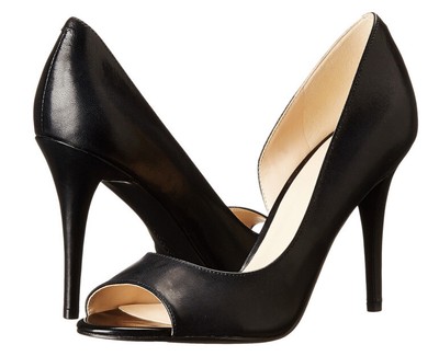 nine west black peep toe heels