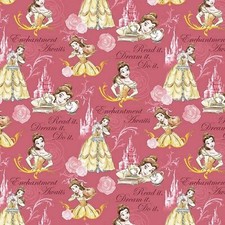 Disney Beauty and The Beast Belle Jersey Knit 96 Cotton Fabric by The Yard