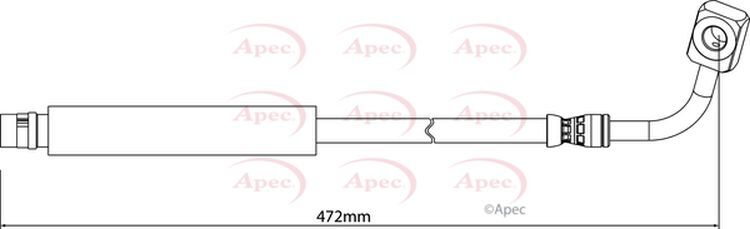 Apec Brake Hose Rear Left HOS4168 Hydraulic 562515 562538 95083148 95353307 New - Image 4
