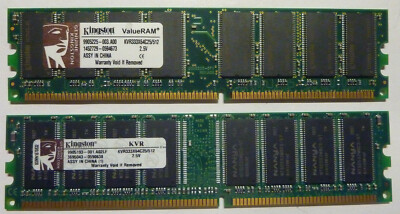 2x Kingston Arbeitsspeicher RAM KVR333X64C25/512 