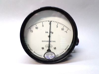 Orange Research 15-0-15 InHg Differential  Gauge Model 1518DG-1A-4.5L