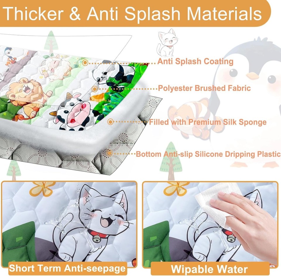 Baby Play Mat Waterproof Play Matt NonSlip Foldable Playpen Soft Bab