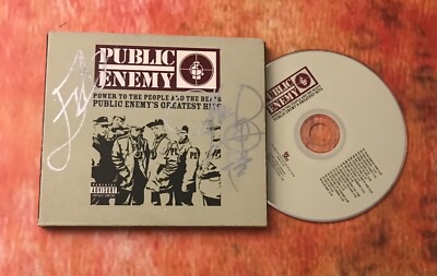 GFA Flavor Flav & Chuck D * PUBLIC ENEMY * Signed CD Booklet JL1