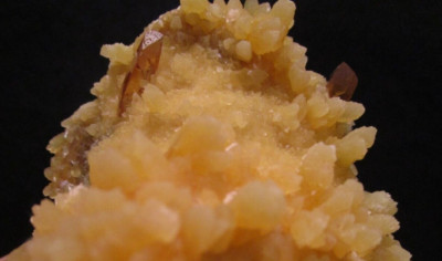* Terminated Fluorescent Barite Crystals on Calcite Elk Creek Meade Co S Dakota