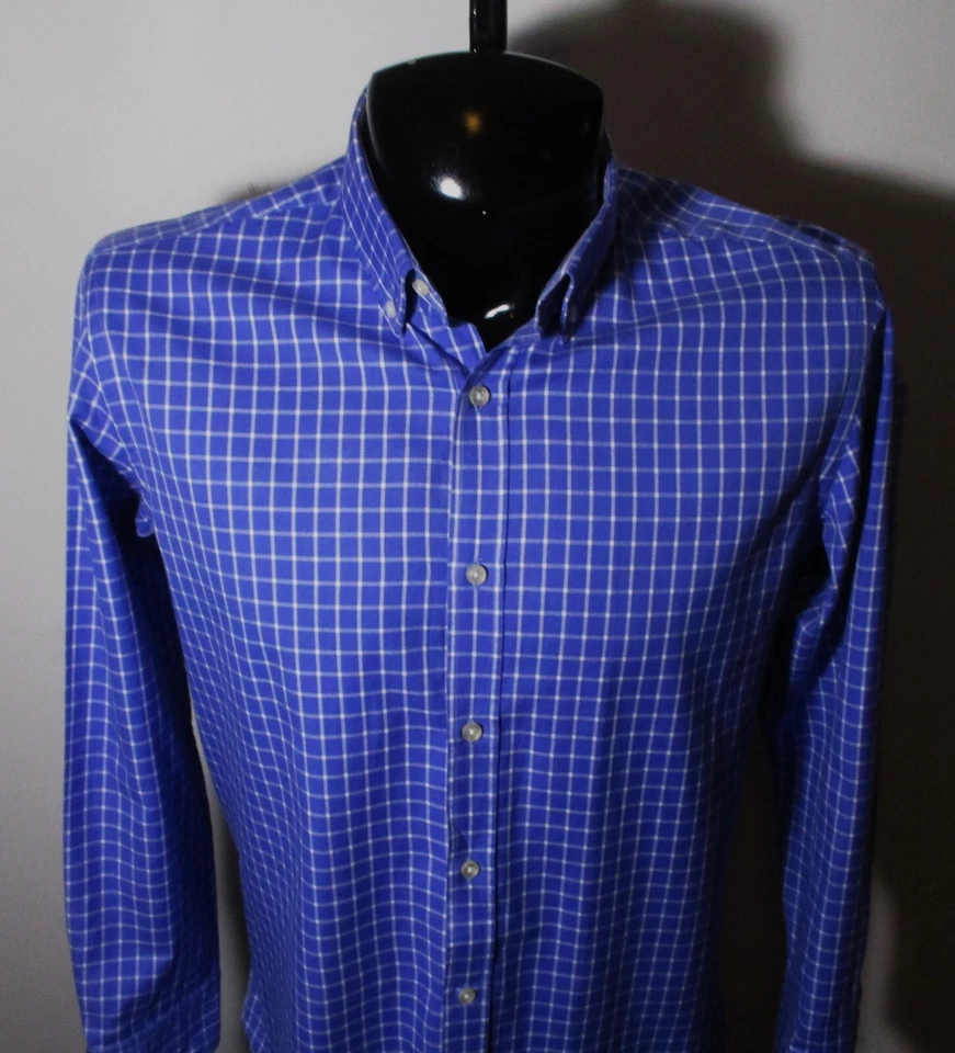Camisa Oxford Stye azul manga larga Massimo Dutti para hombre talla L Foto 2 de 4