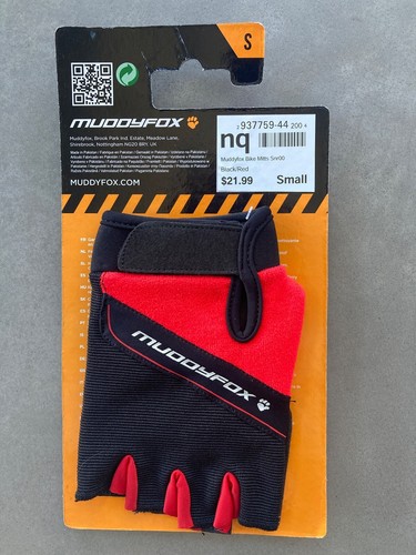 Mountainbike Fahrradhandschuhe Gr. Small rot schwarz leicht atmungsaktiv gepolstert - Bild 2 von 5
