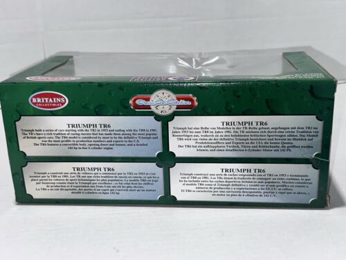 Coche diecast raro escala 1/18 Triumph Tr6 negro Gran Bretaña/ERTL # 7898 SIN USAR, EN CAJA - Imagen 13 de 15