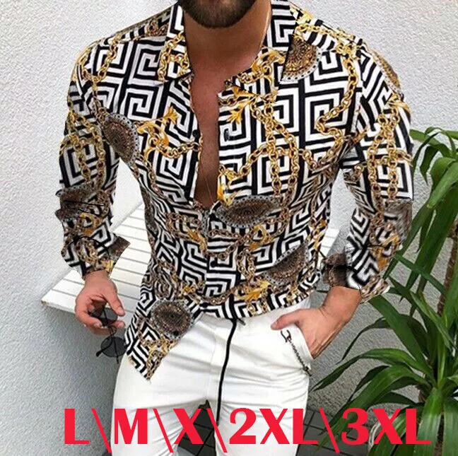 White and gold top shirt for men