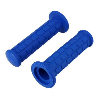 Poignées Moto 22mm 24mm 130mm Blanc - Antidérapantes, TPE Souple, Pour Cyclo Cross Quad