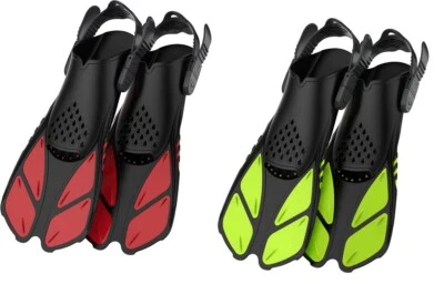 Greatever Snorkel Fins Adjustable Open Heel Swim Flippers Snorkeling Diving NEW