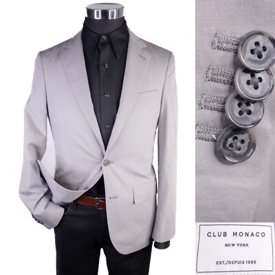 Club Monaco New York Grant Fit Cotton Sport Coat Jacket Blazer