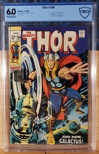 THOR-160-CBCS-6-0-STAN-LEE-STORY-JACK-KIRBY-CVR-amp-ART-GALACTUS-VS-EGO-1969-CGC