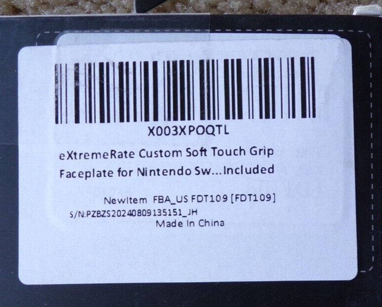 eXtreamRate - FTD109 - soft touch grip - Faceplate for Nintendo SW included @b17