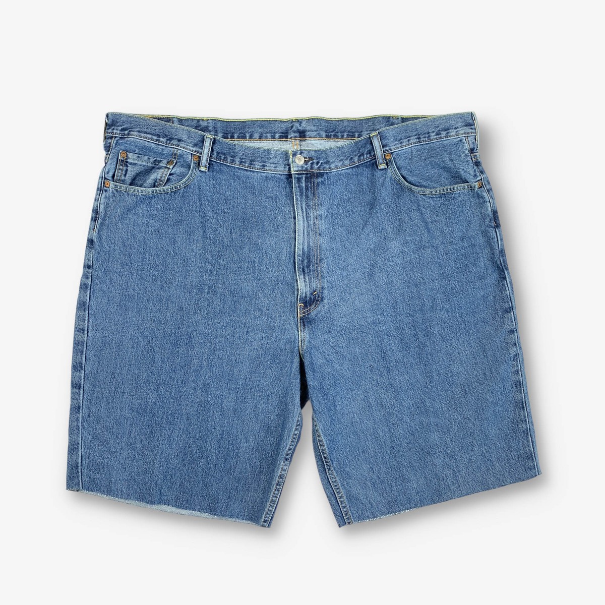 Vintage Levi's 560 Cut Off Denim Shorts Mid Blue W50