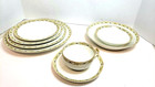 Antique CH Field Haviland Limoges GDA  8 Pc Place Setting Mustard Scrolls CHF766