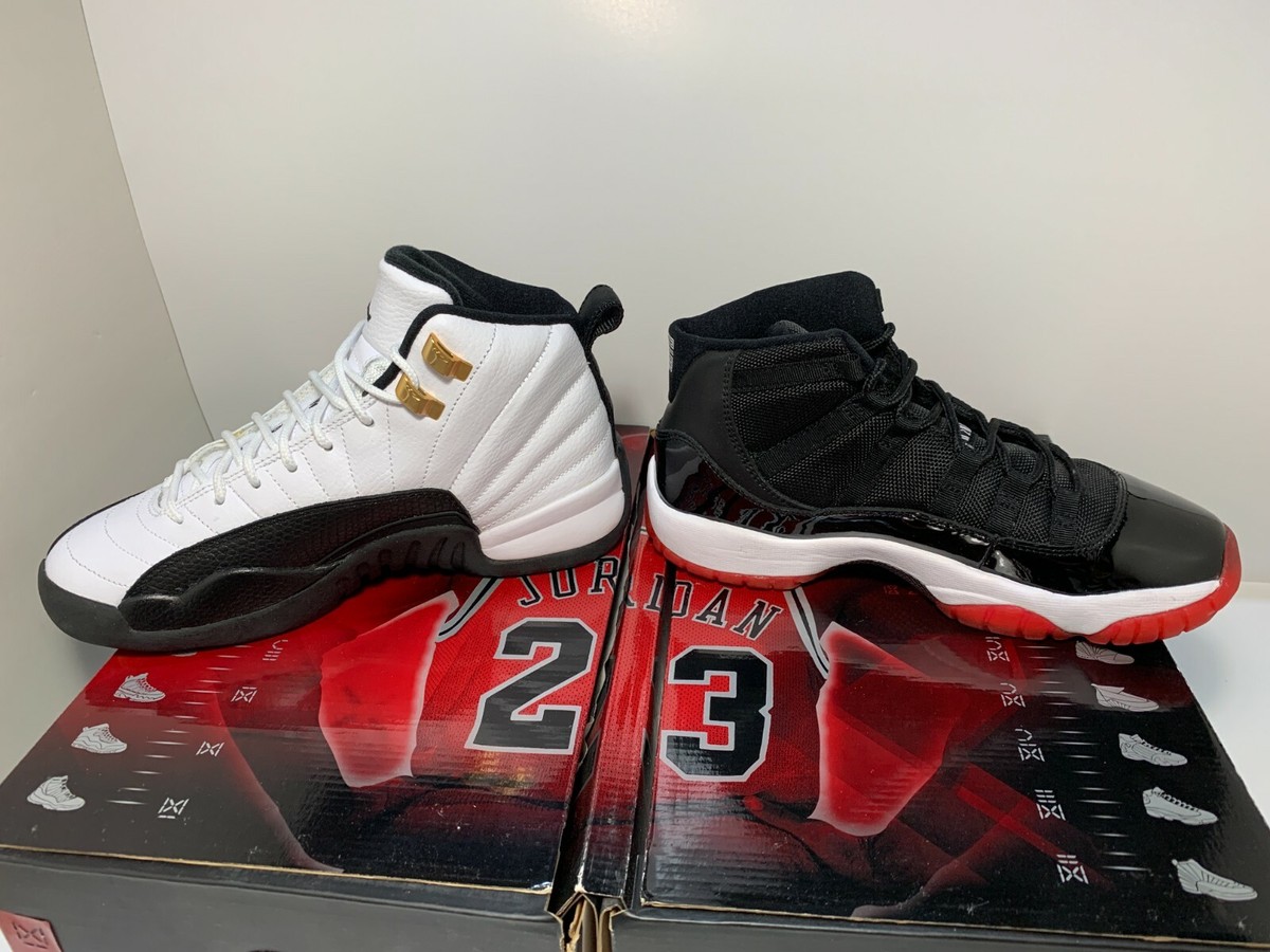 2008 NIKE AIR JORDAN 11 XI 12 XII BRED TAXI SIZE 5Y CDP