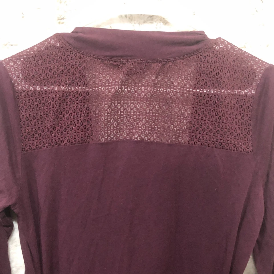 Ropa de dormir tejida Aerie, bata de manga larga XS para mujer albornoz granate Foto 4 de 4