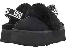 UGG Funkette 1113474 Platform Slide Slippers Shoes Black